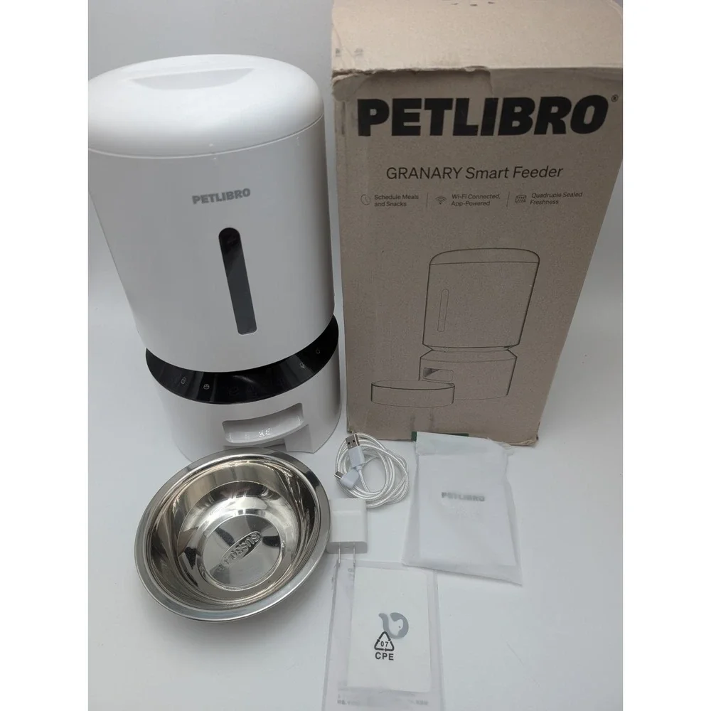 PETLIBRO Automatic Cat Feeder, 5G WiFi Automatic Dog Feeder PLAF103 White